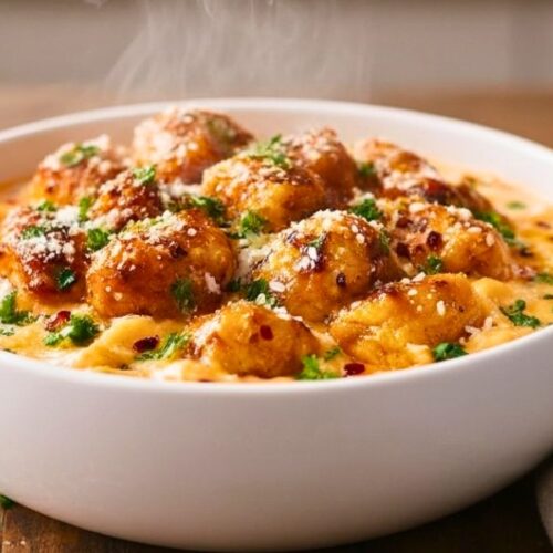 Maple Garlic Chicken Bites with Spicy Cajun Alfredo Recipe