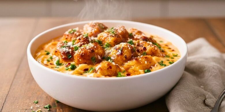 Maple Garlic Chicken Bites with Spicy Cajun Alfredo Recipe