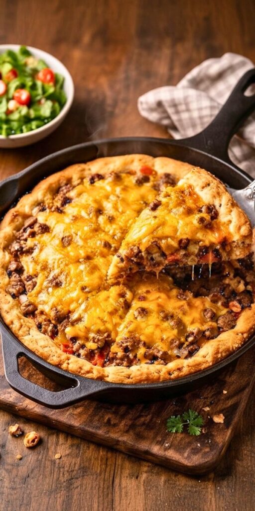One Pan Cheeseburger Pie Dinner Recipe