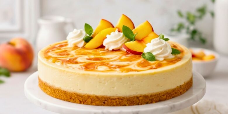 Peaches and Cream Cheesecake Recipe