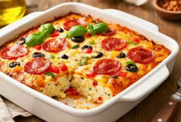 Pizza Style Cottage Cheese Bake Recipe