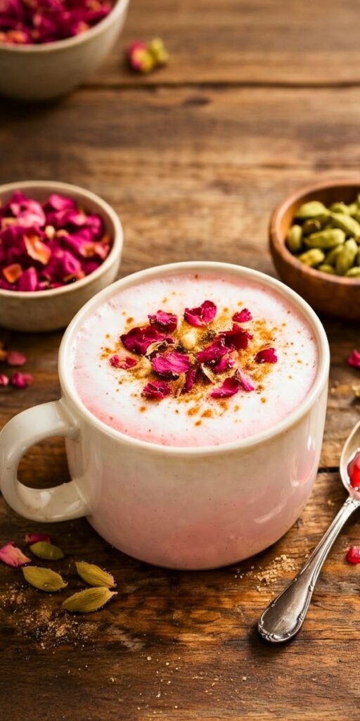 Rose Cardamom Tea Latte Recipe