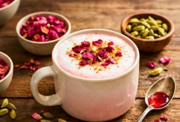 Rose Cardamom Tea Latte Recipe