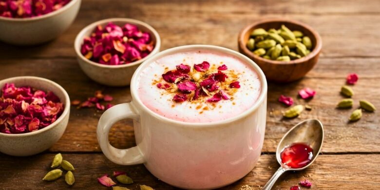 Rose Cardamom Tea Latte Recipe