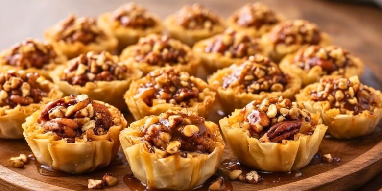 Sweet & Crunchy Pecan Caramel Baklava Cups Recipe