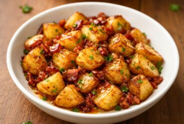 Crispy Roasted Potatoes With Honey And Bacon Recipe