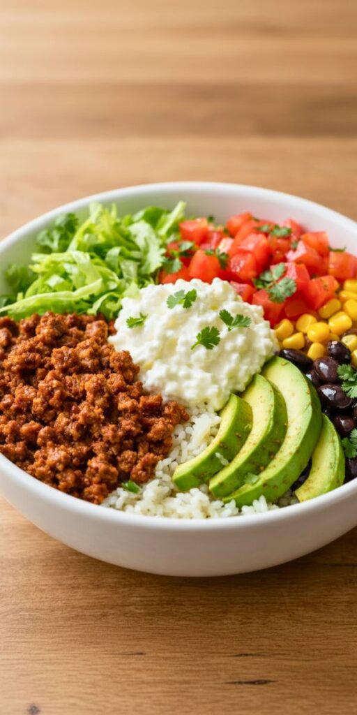 Spicy Meal Prep Cottage Cheese Taco Bowls Recipe