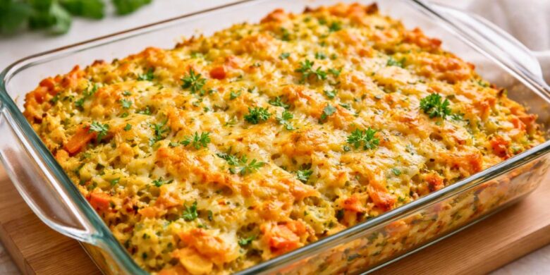 Baked Veggie Grated Vegetables with Cheese Recipe