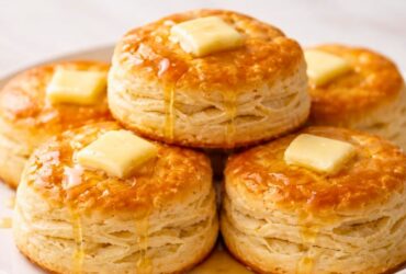 Bobby Flay Buttermilk Biscuits with Butter and Honey Recipe