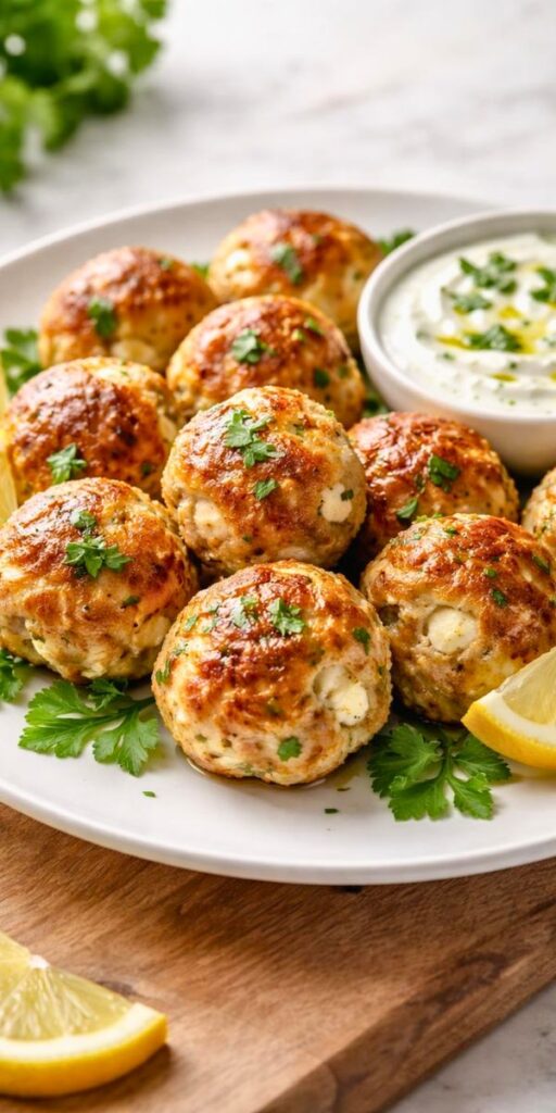 Chicken and Feta Meatballs Recipe
