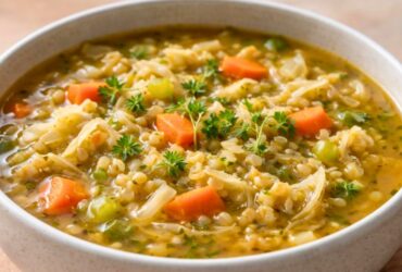 Easy Cabbage Barley Soup Recipe