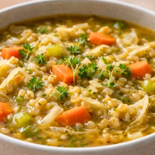 Easy Cabbage Barley Soup Recipe