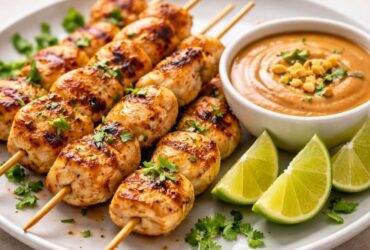 Easy Grilled Thai Chicken Skewers (With Peanut Sauce!) Recipe