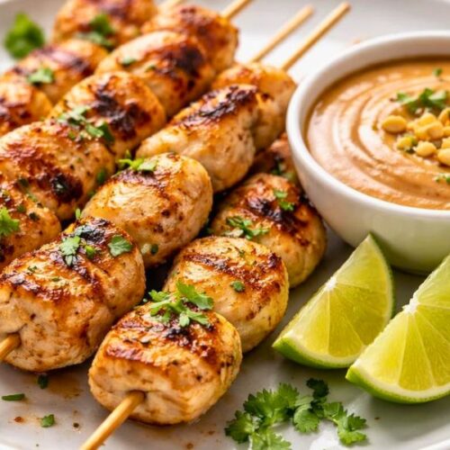 Easy Grilled Thai Chicken Skewers (With Peanut Sauce!) Recipe