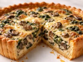 Joanna Gaines Mushroom Spinach Swiss Cheese Quiche Recipe