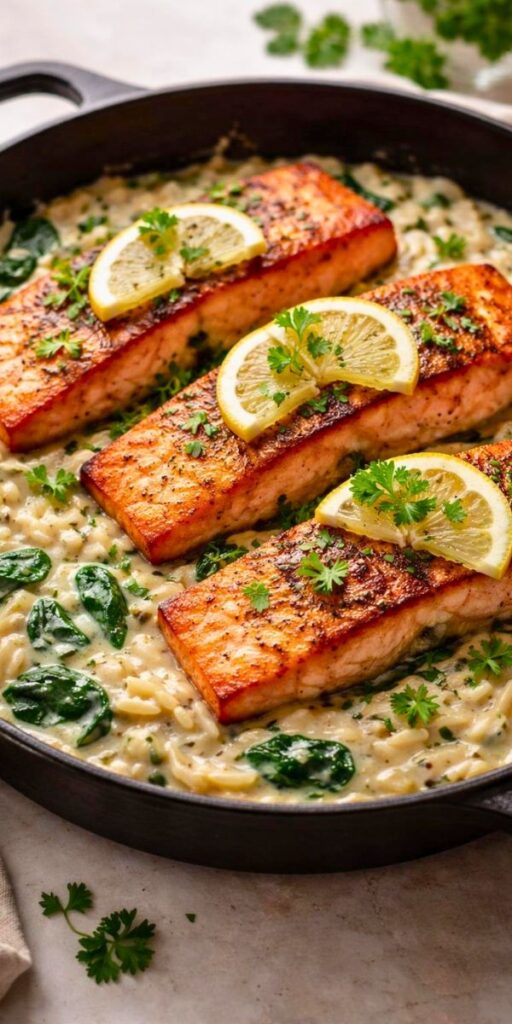 Joanna Gaines Salmon and Orzo Recipe