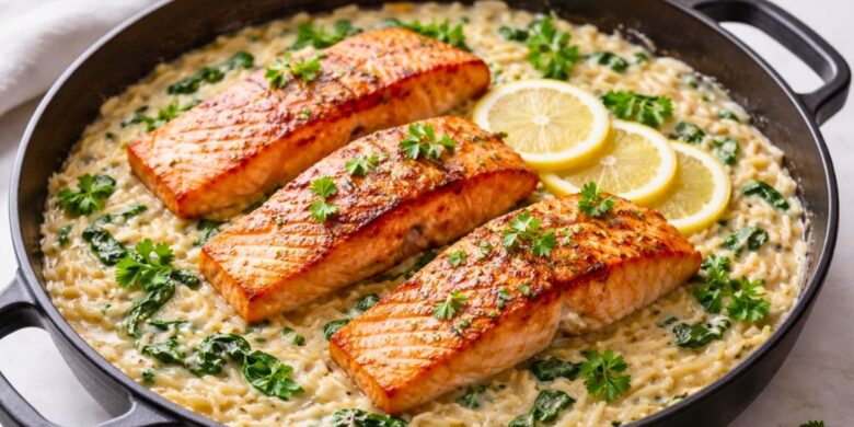 Joanna Gaines Salmon and Orzo Recipe