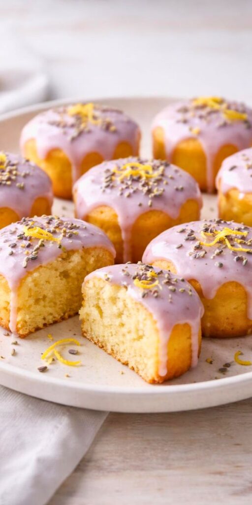 Mini Lemon Cakes With Lavender Glaze Recipe