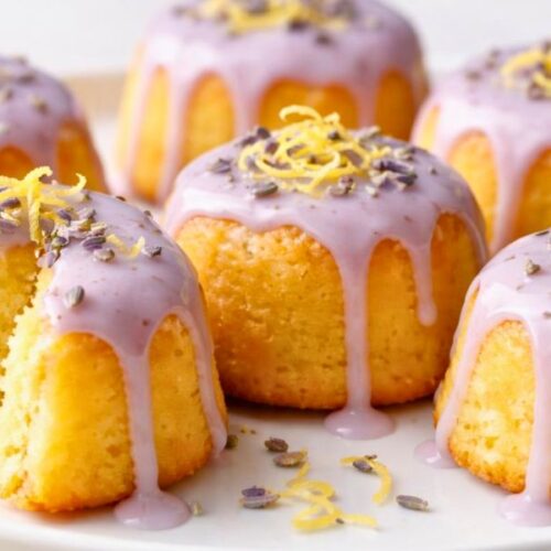 Mini Lemon Cakes With Lavender Glaze Recipe