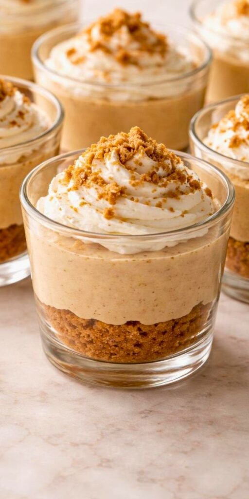 No-Bake Gingerbread Cheesecake Cups Recipe