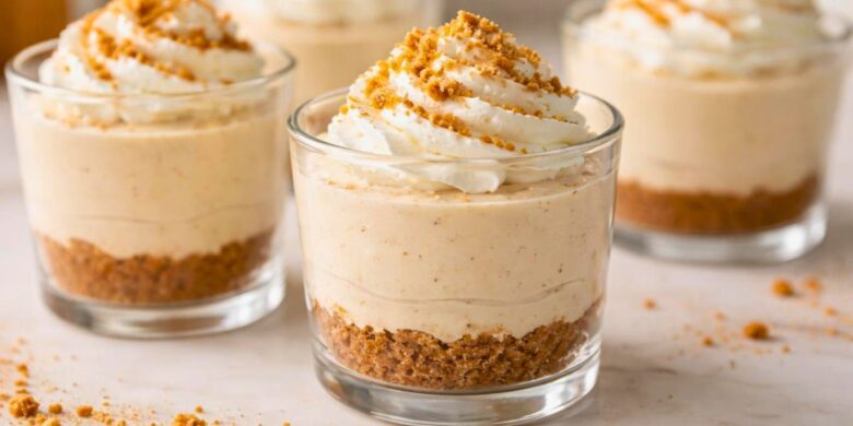 No-Bake Gingerbread Cheesecake Cups Recipe