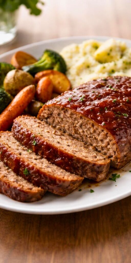 Tender Meat Loaf Recipe with Sweet Ketchup Glaze Recipe