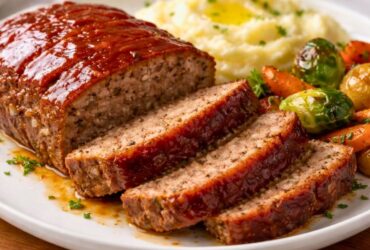 Tender Meat Loaf Recipe with Sweet Ketchup Glaze Recipe