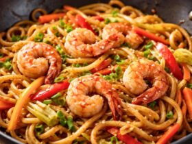 Yaki Udon with Shrimps Recipe