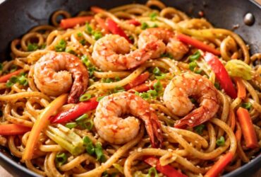 Yaki Udon with Shrimps Recipe