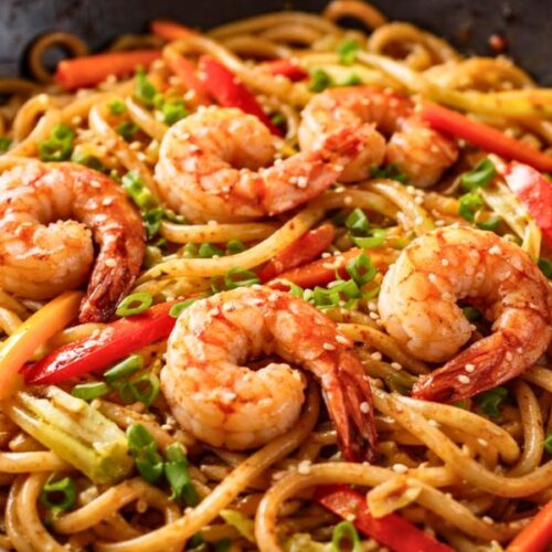 Yaki Udon with Shrimps Recipe